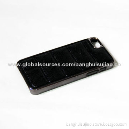 Luxury Fashionable Horizontal Grain Protective Holster for iPhone 5/5S, Plating Stick Skin